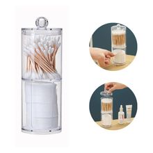 Porta Disco de Algodão e Cotonetes Pote Organizador Multiuso