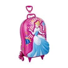 Mala de Viagem Infantil Com Rodinha Princesa Cinderela 3D