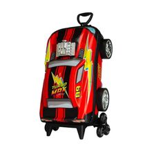 Mala de Viagem Infantil Com Rodinha Turbo Max 3D Vermelha