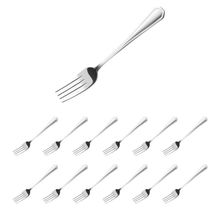 Jogo com 12 Garfo de Sobremesa Aço Inox c/ Acabamento Polido