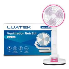 Ventilador De Mesa Retrátil Rosa