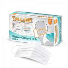 Máscara Descartável Tripla C/50 Unidades Talge