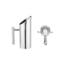 Jarra de Suco Inox 1L e Coador Strainer 4 Apoios Bar Drinks