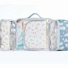 Kit Com 3 Necessaires Maternidade Caminhões Azul - Hug