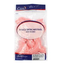 Touca Descartável Rosa 5 Unidades Santa Clara