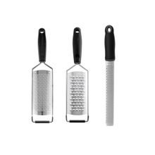 Ralador Inox Zester Especiaria Queijo Verduras Citrico 3un