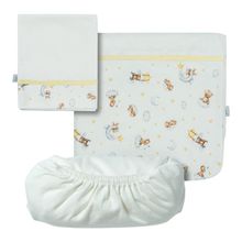 Jogo Lençol Berço Americano 3Pçs Noite Estrelada Amarelo-Hug