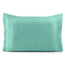 Porta Travesseiro Avulso 70cm x 50cm Com Debrum 1 Peça Laura Matelado  Toque 400 Fios 100% Poliéster - VerdeTiffany