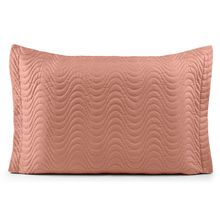 Porta Travesseiro Avulso 70cm x 50cm Com Debrum 1 Peça Laura Matelado  Toque 400 Fios 100% Poliéster - Rosê