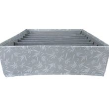 Kit 10 Organizador de Gaveta Cinza 08 Compartimentos em cada