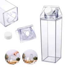 Kit 06 Garrafa Caixa de Leite Suco Água Transparente 1 Litro