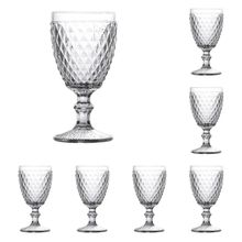 Conjunto com 24 Taças de Vidro Vinho 230ml Bico de Abacaxi