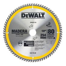 Lâmina Serra Esquadria - 10 80D - Madeira Dewalt