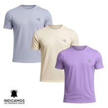 Kit 3 Camisetas Diadora Small Logo Masculina