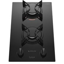 Cooktop 2 Bocas Atlas U Top Com Mesa De Vidro Preto Bivolt Bivolt