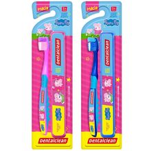 Kit Escova + Estojo Peppa Pig - Macia - 3 Anos+ Dentalclean