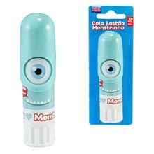 Cola Escolar Bastão Monstrinho Azul - 15g - Kz5015az - Kaz