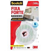 Fita Dupla Face De Espuma Fixa Forte áreas úmidas 24 Mm X 1,5 M - 500g - Scotch - 3m
