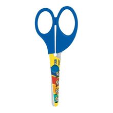 Tesoura Escolar Minions Lâmina Decorada 13cm Tris Azul