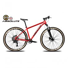 Bicicleta Aro 29 Nero 5 Peças Inteira Absolute 12v Hidráulica Hollowtech Garfo Trava No Guidão vermelho Tam: 15