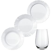 Aparelho de Jantar e Sobremesa Duralex Pétala – 24 Peças