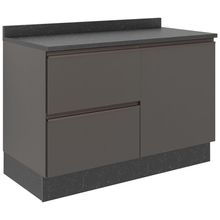 Balcão Bartira Línea com 1 Porta, 3 Gavetas e 1 Prateleira - 120cm de largura