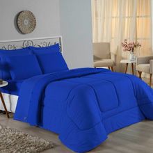 Edredom Casal Nobre 1 Peça Dupla Face 2,00m X 2,20m Malha 100% Algodão - Royal