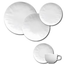 Aparelho de Jantar, Chá e Sobremesa 20 Peças Orgânico em Porcelana – Branco