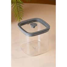 Porta Mantimentos com Tampa Cinza Square 700ml Vidro