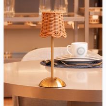 Luminária de Mesa Led 3 Tons Usb Lagoon Dourada Metal