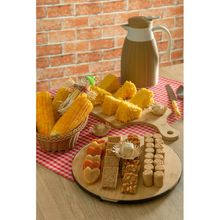 Tábua de Corte Lyr com Cabo de Bambu Natural 33 x 18cm