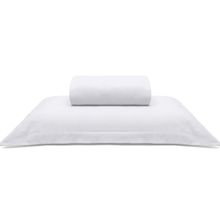 Jogo de Cama Buettner Solteiro King Malha 100% Algodão  Liso 2 Peças Image Branco