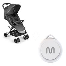 Kit Carrinho De Bebê Compacto Multikids Spy 0-15kg Cinza + Rastreador Bluetooth Multi MTag - BB4251K BB4251K