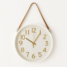 Relógio de Parede com Alça Decorativa Branco 30cm - Quanhe