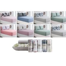 Jogo Cama Casal 3 Peças 100% Algodão Lençol Liso Elástico Sonhare - Sultan