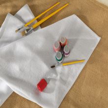 Prato Copa Luxo KazzaVip Sacaria 95% Algodão Linha Cores 50cmx70cm Bainha 4 Lados Liso Branco