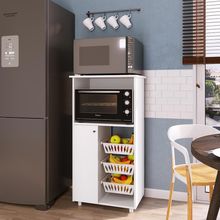 Fruteira Genialflex Dubai com 1 Porta, 3 Cestos, 1 Prateleira e 60,5cm de largura - Branco