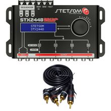 Processador de Audio Digital Stetsom STX2448 4 Vias + Cabo RCA 1,5 Metros