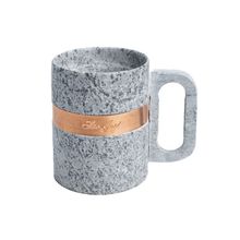 Caneca Alça Pedra Sabao e Cobre Chopp Cerveja 500ml 12x9cm