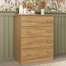 Cômoda Infantil 65cm Com 4 Gavetas Encanto Multimóveis Mp4427 Madeirado Madeirado