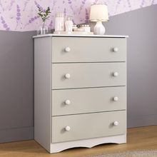 Cômoda Infantil 65cm Com 4 Gavetas Realeza Multimóveis Mp4433 Branco/off White Branco/off White