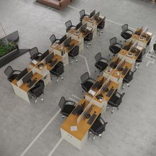 Estação De Trabalho 20 Lugares Office Tech 20 Mesas 16 Armár - Off White E Cedro Off White E Cedro