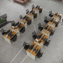 Estação De Trabalho 20 Lugares Tech Office 20 Mesas 16 Armár - Off White E Cedro Off White E Cedro