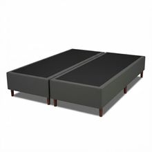 Base Box Queen Size Casal Prince Sued 158x197 Cinza