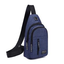 Bolsa Mochila Masculina De Peito Tiracolo Pochete Bolsa Impermeável Transversal Cor:azul