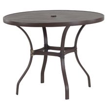 Mesa Com Tampo Ripado Roma Alumínio Para Cozinha Trama Marrom