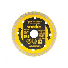 Disco Diamantado Vonder 110mm V2 Furo 20