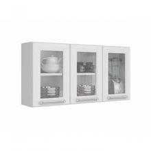 Armario Aéreo Com Vidro Cozinhas Itatiaia Luce - 3 Portas - Branco