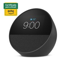 Echo Spot (2024) com Alexa, Despertador Inteligente com Som Vibrante – Preto