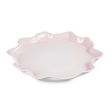 PRATO RUFFLE LE CREUSET 36CM EM CERÂMICA SHELL PINK 80617367770099